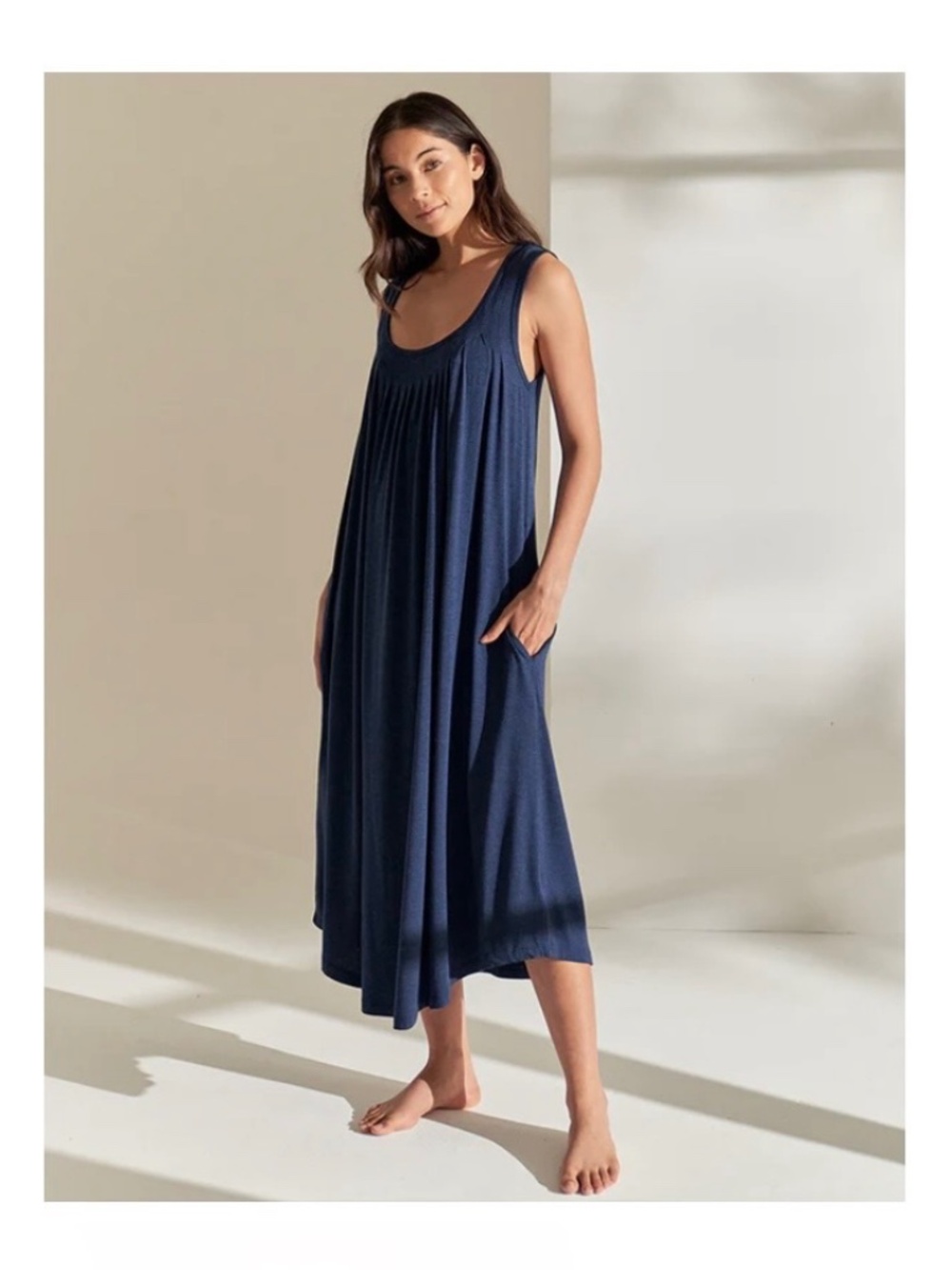 Papinelle Kate Modal Maxi Nightgown Navy Like New